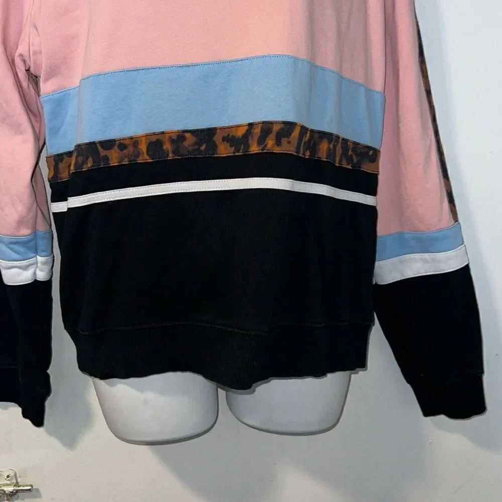 JAGGAD Montalvo Pink, Black and Blue Paneled Sweater-M